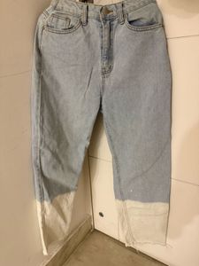 Two Tone Straight Fit Jeans