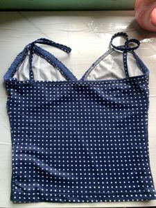 Navy Blue Polka Dots Cami Top