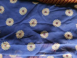 Blue Floral Meterial