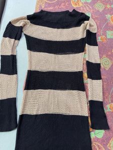 Striped Knit Bodycon Mini Dress