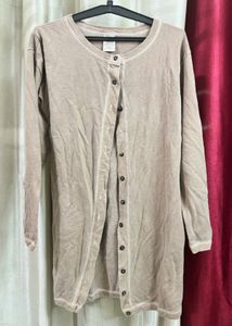 Korean Cream Cardigan Sweater