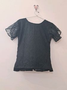 Black Net Top used only twice.