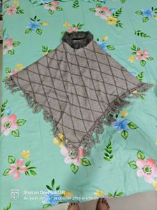 Stylish Grey Poncho