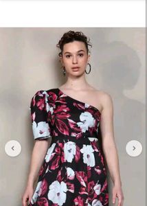 Floral One-Shoulder Dress