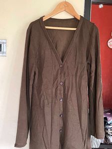 Olive Button-Down Cardigan