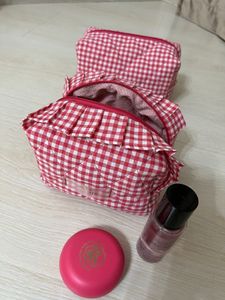Quilted Makeup Pouch💖🌸