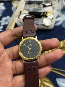 Titan Edge Vintage Black Dial Watch