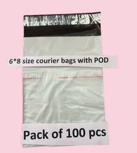 6x8 Courier Bags - 100 Pack with POD