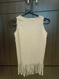 Striped Fringe Tank Top