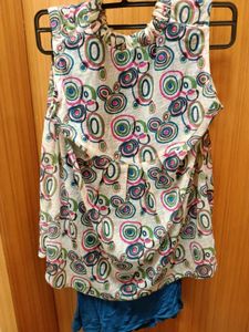 Patterned Sleeveless Top
