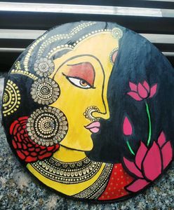Hand-Painted Madhubani Art Plate