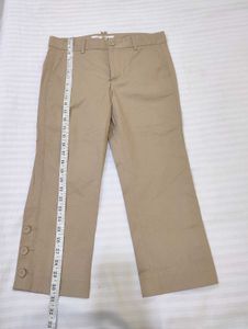 Khaki Cropped Pants W-32-34