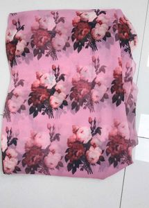 Pink Floral Saree