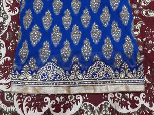 Royal Blue Colour Heavy Diamond Work Suit