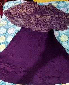 Elegant Purple Ethnic Skirt