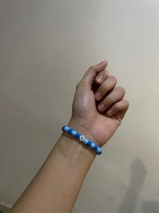 Blue Clay Bead Bracelet