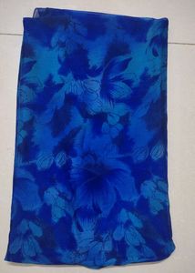 Blue Floral Saree - Gently Used