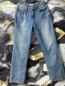 Blue Straight Fit Jeans For Women