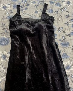 Black Velvet Midi Dress