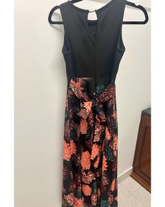 FabAlley Black Printed Maxi Dress