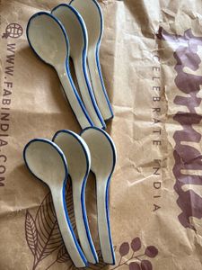 Set of Six Hand-Painted Ceramic Bowls