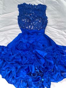 La Femme Royal Blue Cocktail Dress