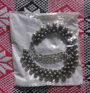 Set of 2 Silver Oxidised Necklaces