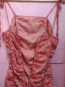Floral Ruched Mini Dress