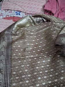Elegant Brown &amp; Silver Dupatta