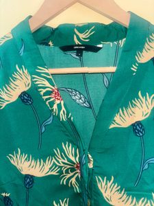 Vero moda Green Printed Floral Maxi Dress