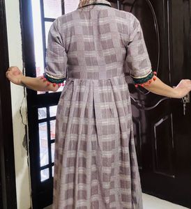 Vintage Plaid Maxi Dress