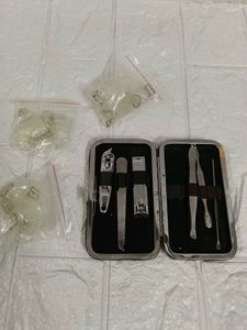 Nail Care Tool Kit & 3 Sets Of Bra Starps