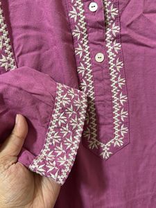 Max Rose Straight Kurtha