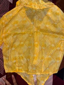 Yellow Tie-Front Top