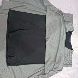 Striped High-Low Top