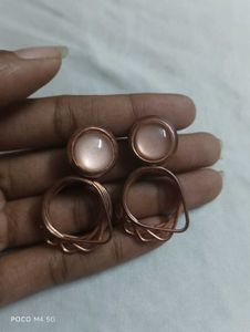 Asymmetrical Rose Gold Earrings
