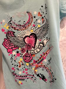 Blue T-shirt Casual Wear