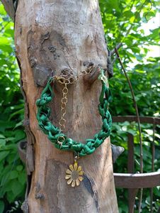 Green Braided choker