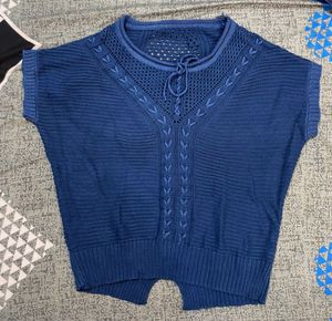 Blue Knit Top