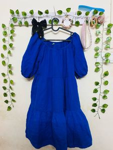 Old Navy Puffed Sleeves Beautiful Blue Dress