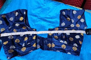Blue Saree/peacock design/Free Blouse💙