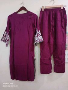 Elegant Purple Kurta Set
