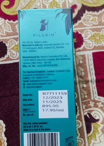 Pilgrim Advance Hair Growth Serum "Sealed"