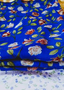 Blue Floral Printed Saree 2