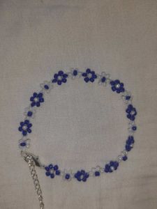 Blue Daisy Beaded Bracelet💙