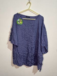 Elegant Blue Tunic Top