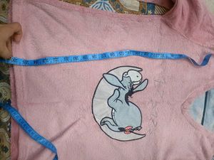 Beautiful Pink Towel Fabric Sweatshirt In Xl Size