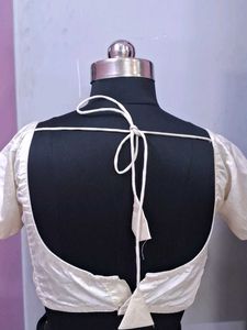 Elegant Cream Sleeve Blouse