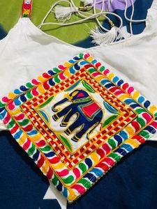 Embroidered Elephant Blouse ( Gamathi Blous