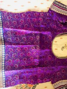 Beautiful Saree In Net N Silk Apt For Festive Wear